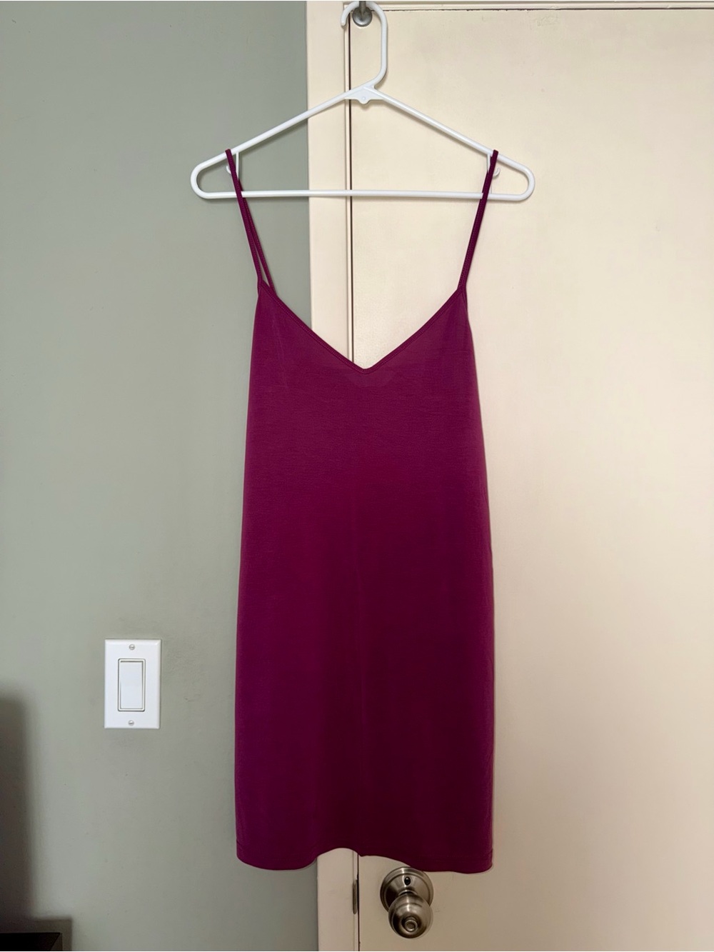 Primark Magenta Knit Top with Thin Neckline Trim